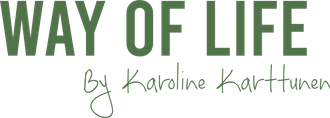 Logga Karolines way of life, grön och orange logga
